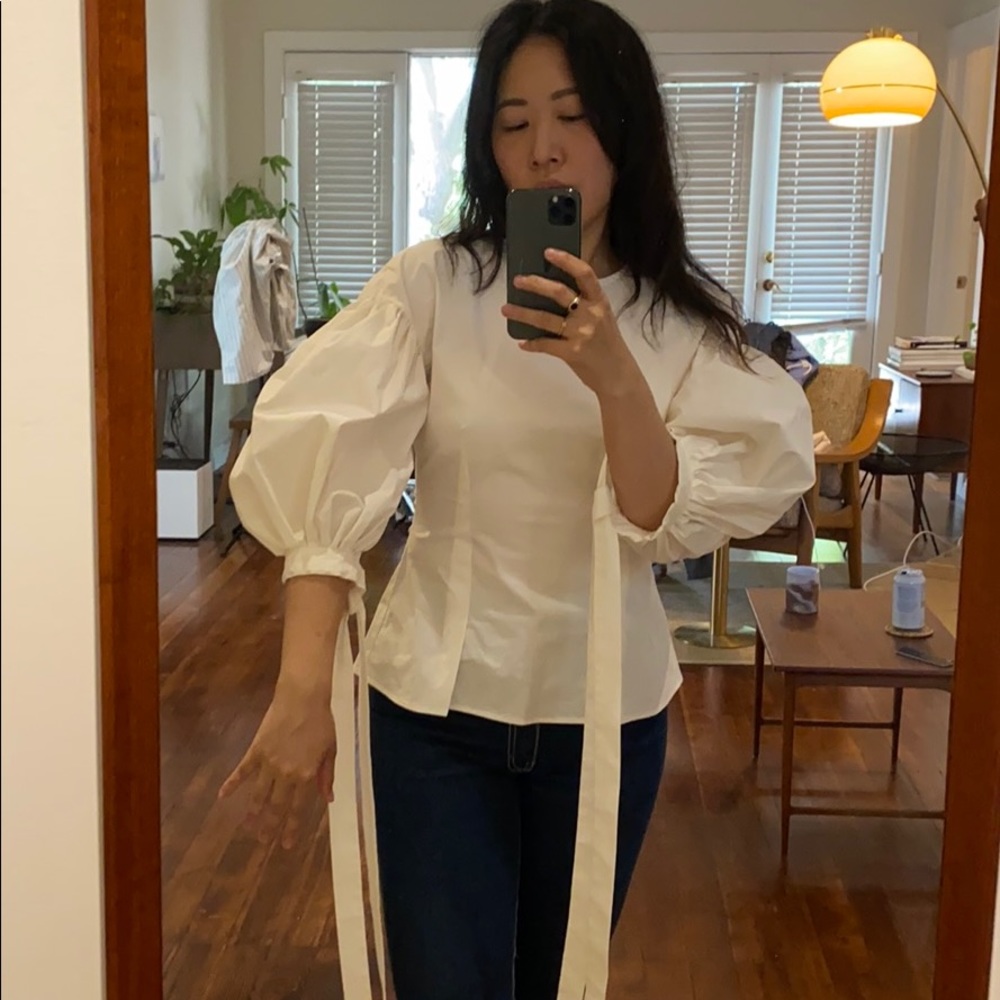 Puff sleeve blouse by Rejina pyo